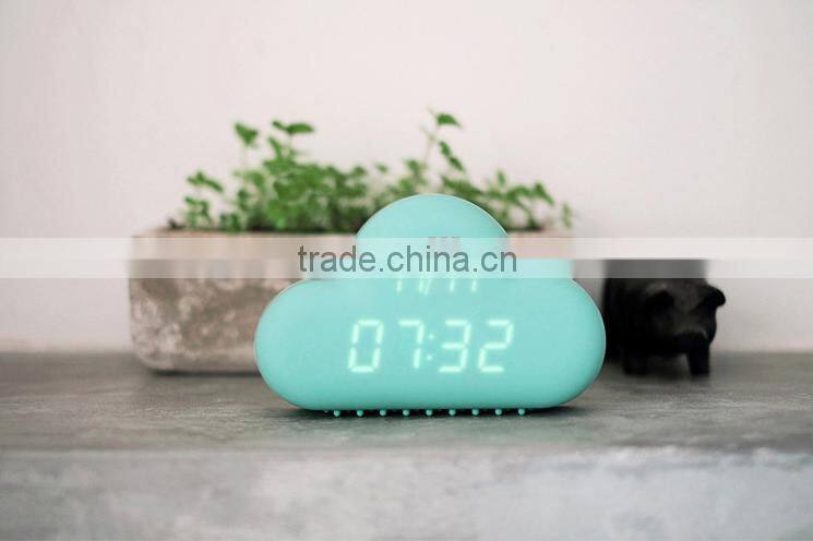 Creative Voice Alarm / clouds clock / children small bedside alarm clock / mute luminous electronic clock watch wall clock