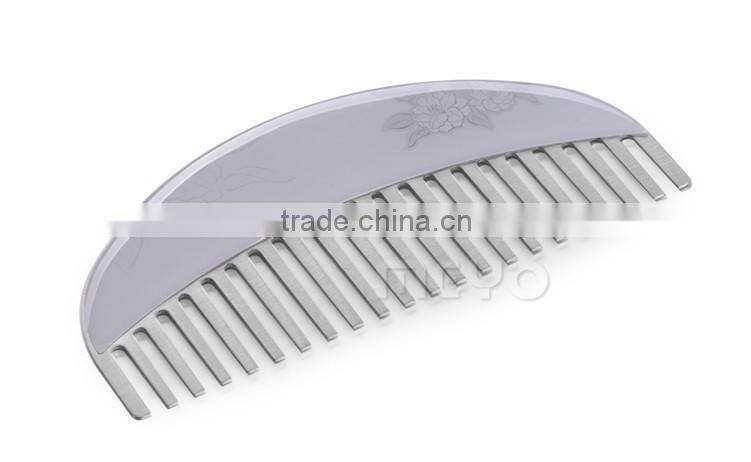 Fancy lady steel metal comb in paper gift letter box