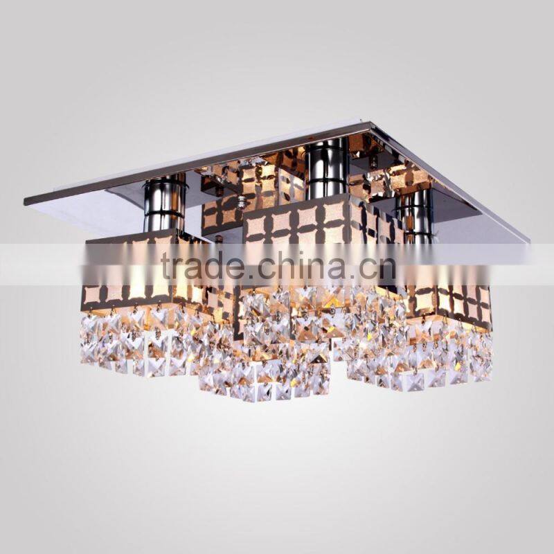 crystal flat chandelier light