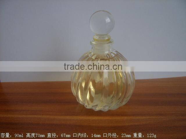 100ml clear reed diffuser glass bottle with cap