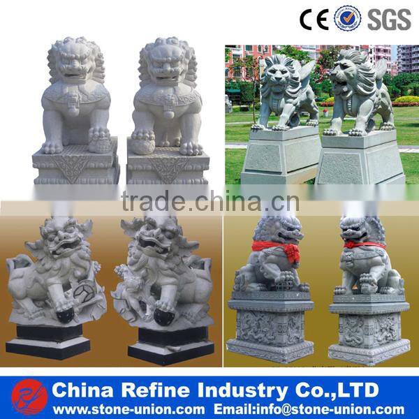 white marble lion statue