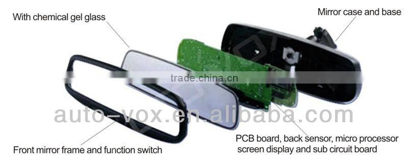 4.3" Screen TFT Car LCD Rearview DVD Mirror Monitor