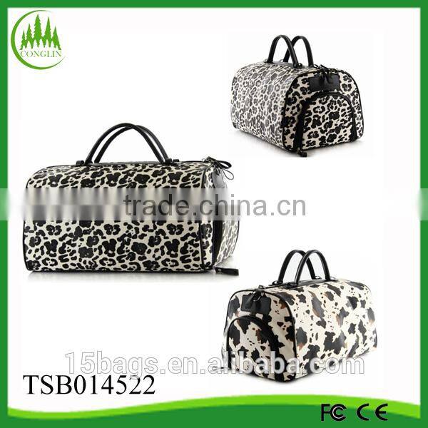 High Quality Leisure Sports PU Wholesale Leather Travel Bag Foldable