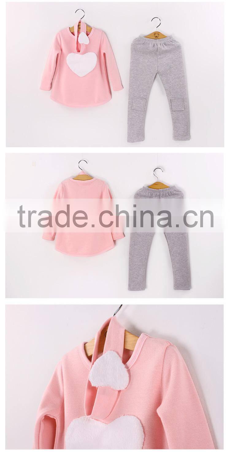beautiful girls clothing girls coat with pants hairband 3 piece 2015 fashion girls clothing