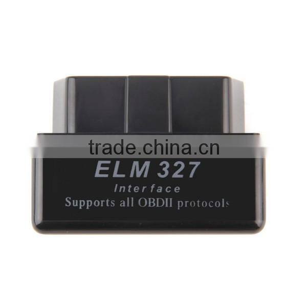 SUPER MINI ELM327 Bluetooth OBD2 V2.1 Black Smart Car Diagnostic Interface ELM 327 Wireless Scan Tool New Dropping Shipping