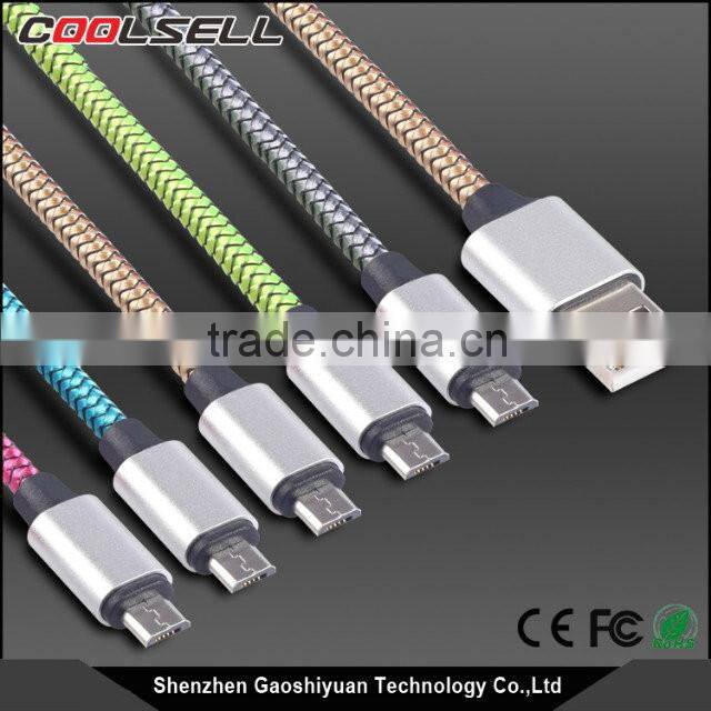 Fast Charging Cable USB data Cable For iphone and Xiaomi Samsung HTC Nokia
