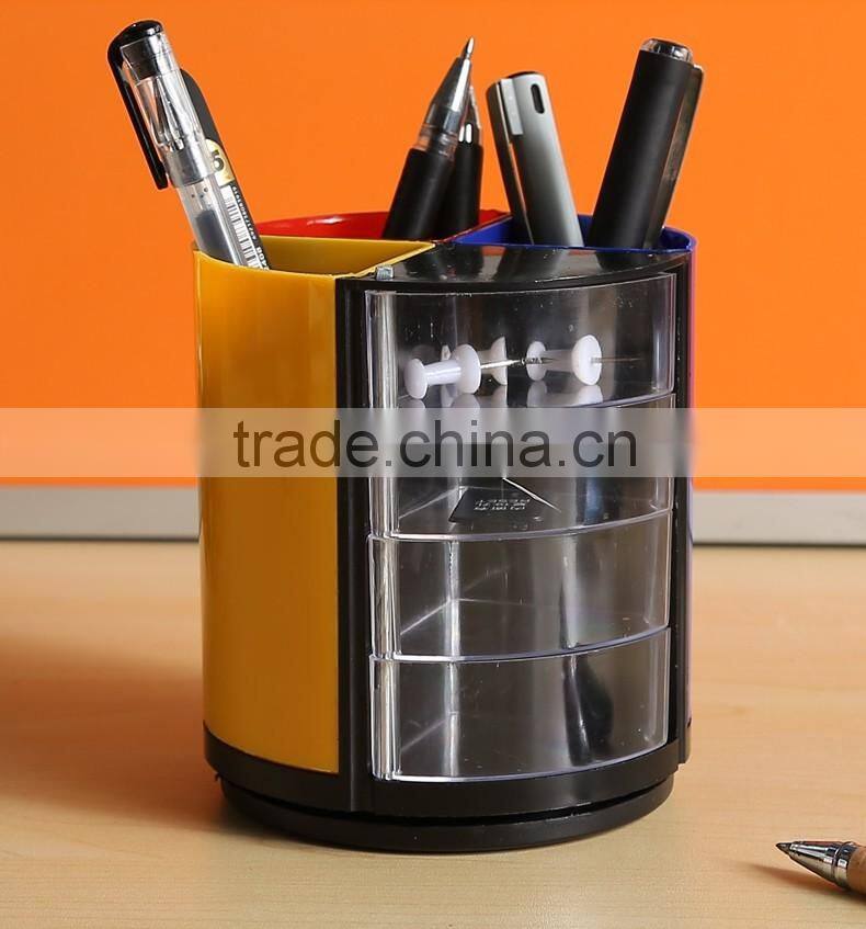 School supplies shantou plastic pen holder desk organizer pencil holder pen stands
