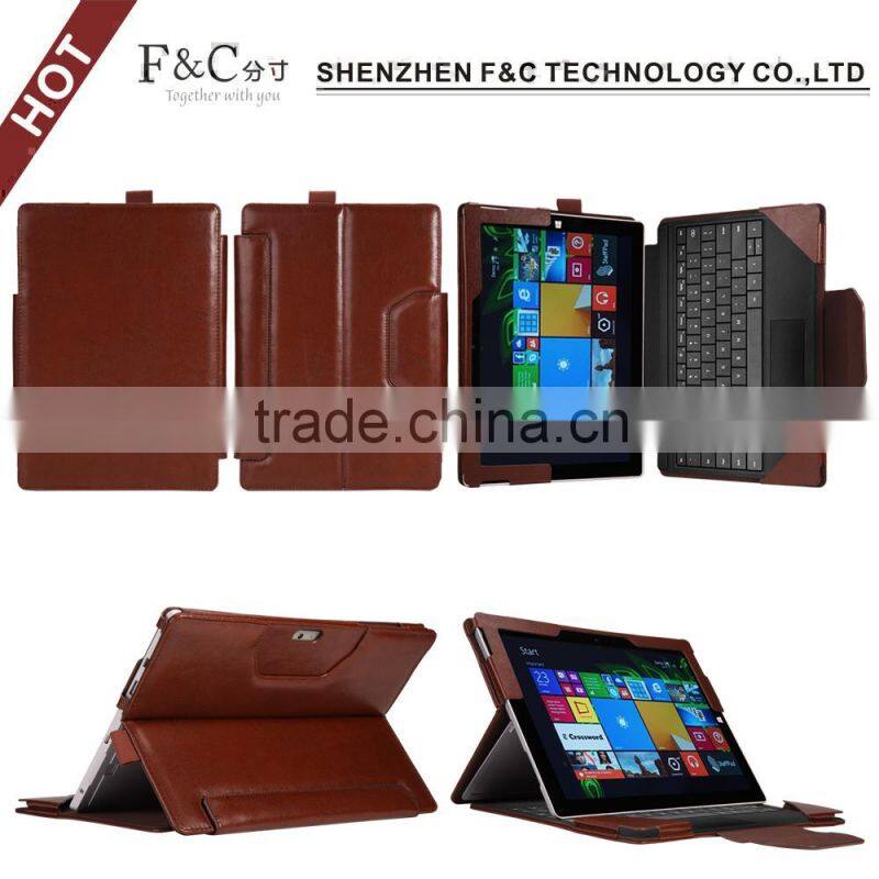 Useful Soft Protective pu leather cover case for surface pro 4 with stand function keyboard cover case for surface pro 4