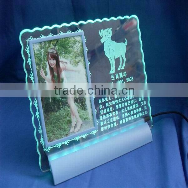 Hot sale transparent acrylic photo frame for home decoration,vacuum forming photo frame