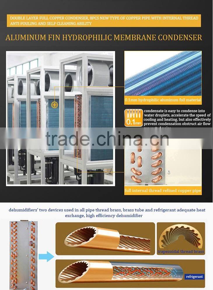 163L/D to 1200L/D high effect multi-functional adjustable humidistat commercial LED display industrial dehumidifier