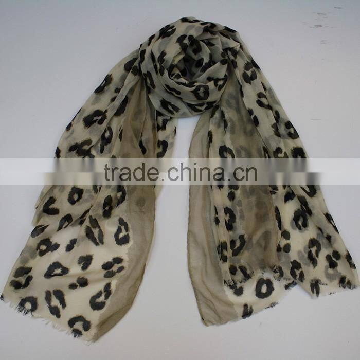 polyester fashion leopard scarf wholesale leopard print scarf