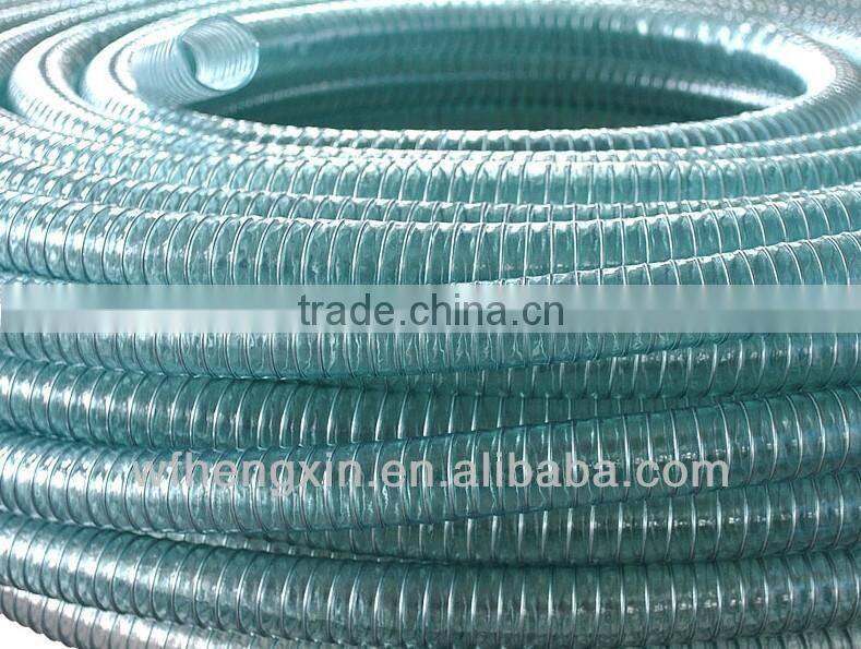 Pvc Reinforced Hose With Colorful Symbol Lines