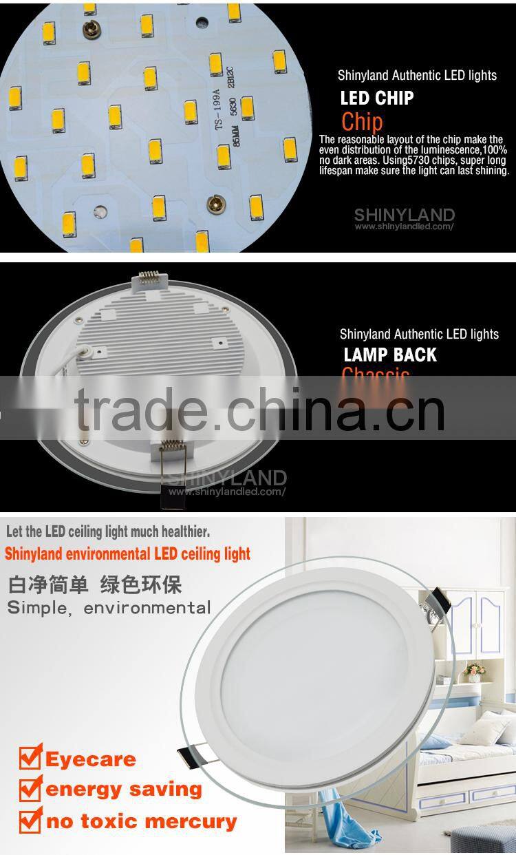 Chinese imports wholesale 18w round glass led light panel with CE certificate