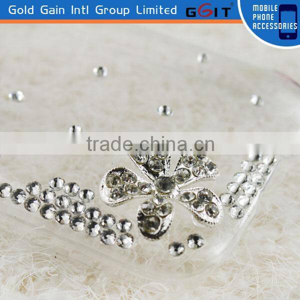 Dancing girl and flower Bling clear hard back case for Motorola G X1032