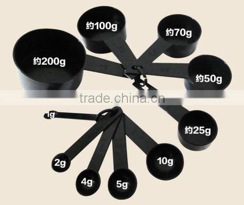 8-Piece Clear Plastic Wholesale Individual Endurance Stackable Magnetic Colorful Measuring Cup And Spoon Set