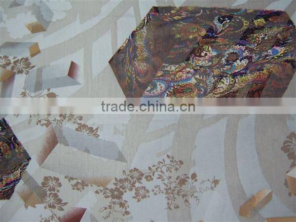 burnout silk visco satin fabric