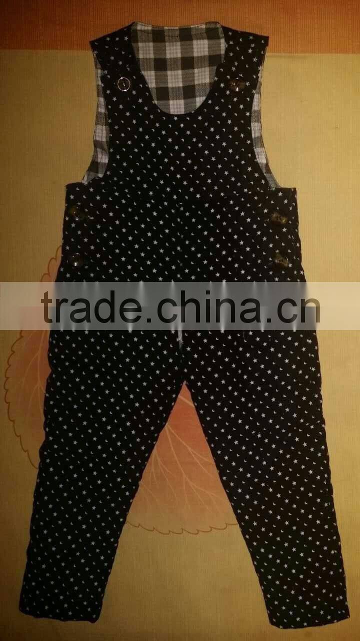 100% cotton-padded children trousers foro winter