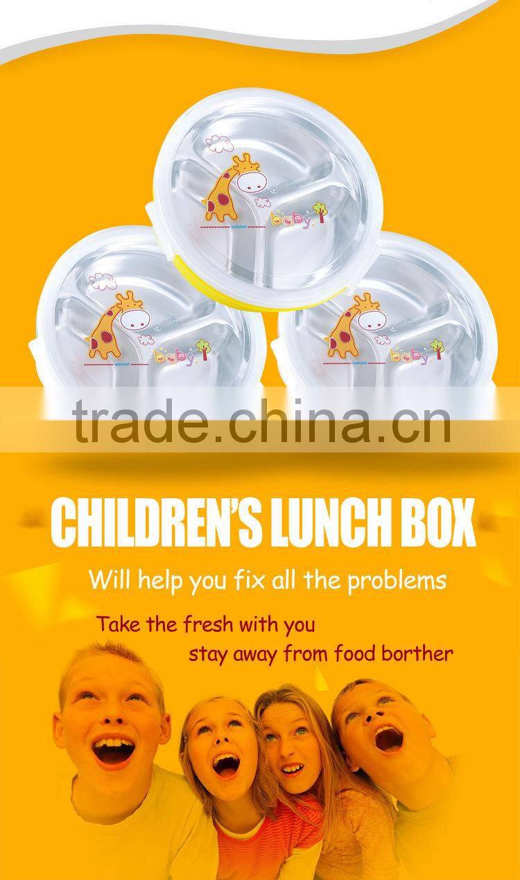 stainless steel household items of kids food warmer lunch box with dividers