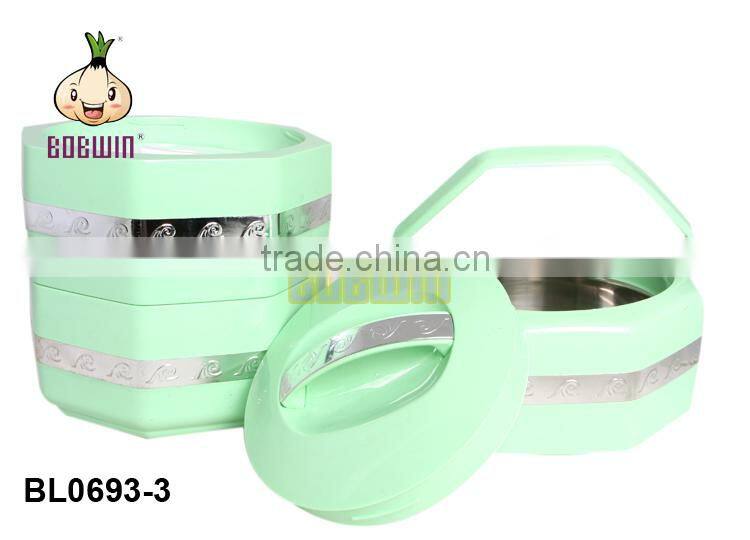 White Marble Double Wall Thermal Food Bowl