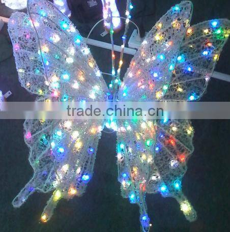 new butterfly motif light iron frame 3D acrylic motif light