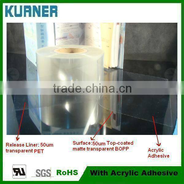SGS adhesive BOPP film for water tissue