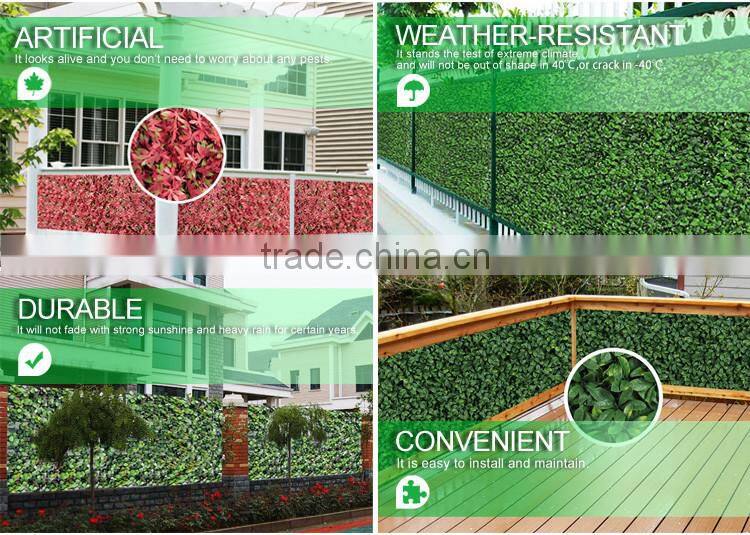 plastic artificial boxwood topiary hedge leaf wall