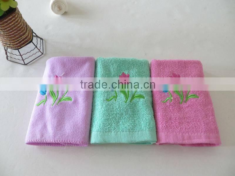 cotton Stock Embroidery face towel wholesale