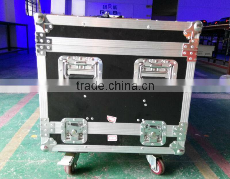 High quality aluminum moving head flycase with wheels