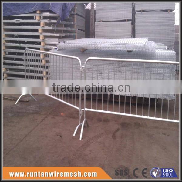 Hot dipped galvanized pedestrian safety metal traffic crowd control temporary barricade fence