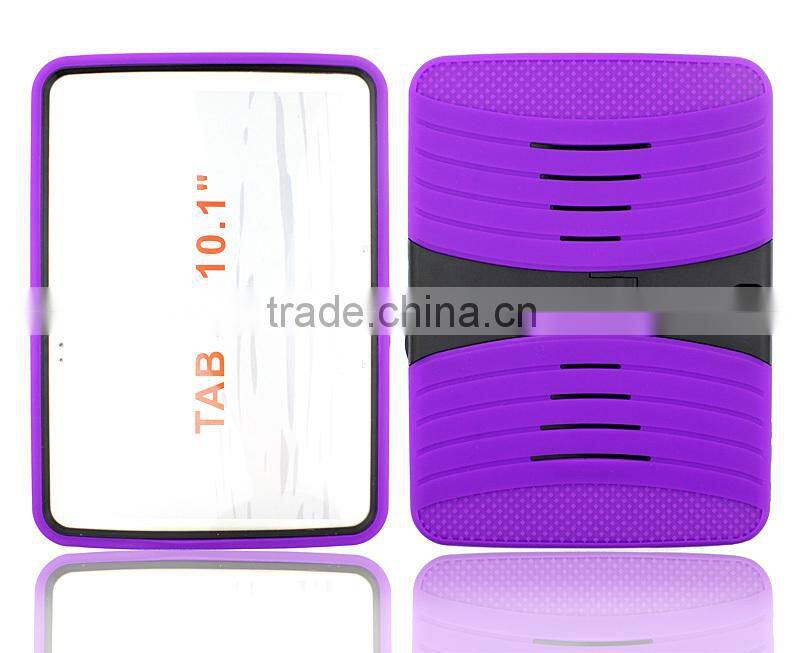 Coutinue Hot selling Heavy Duty Rugged impact case tough hard kickstand silicone rubber Case for Samsung Galaxy Tablet 3 10.1