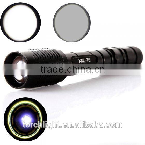 Mini Handy Portable Outdoor Zoomable Adjustable Focus CRE E XM-L T6 5 Modes 2000LM LED Flashlight Torch Light Lamp