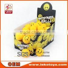 Pu smiley ball,high quality and colorful pu smiley ball with lowest for sale