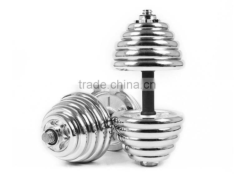 stainless steel dumbbell men bodybuilding dumbbell fitness Electroplating dumbbell with 1-50kg