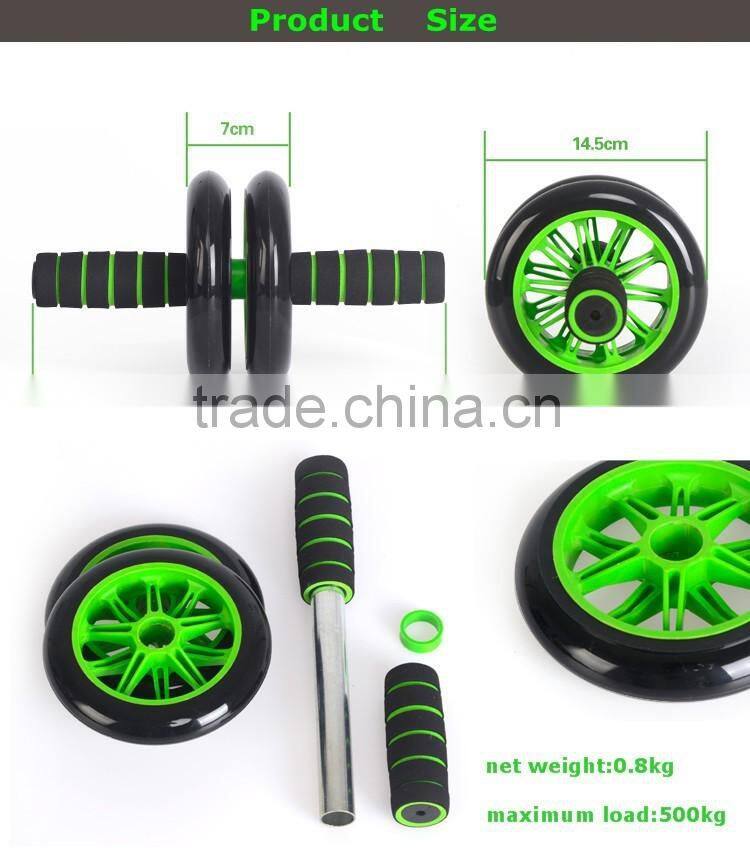 Brand New No Noise Green Abdominal Wheel Ab Roller With Mat For Exercise Fitness Equipment