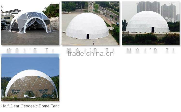 UV retardant geodesic dome tent for beach event