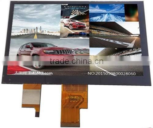 7.0 inch 1024*600 AUO Portable DVD Player TFT lcd display with Cap-TP