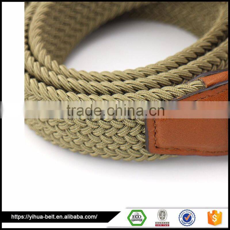 Customized Mens Elastic Woven Rope Braid belt