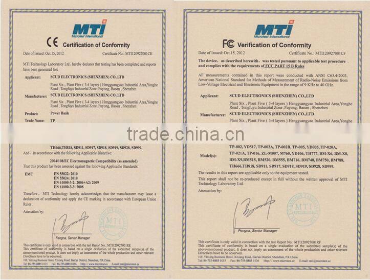 2015 Hot selling products Power bank Portable Charger