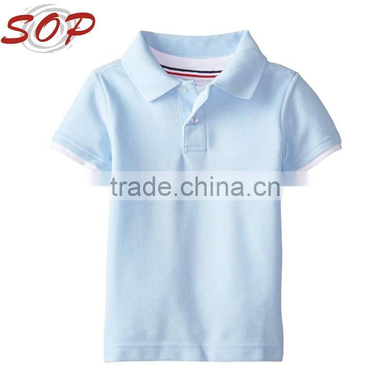 2016 OEM Child School Uniform Primary Children School Uniform Polo Shirt With Customized Logo