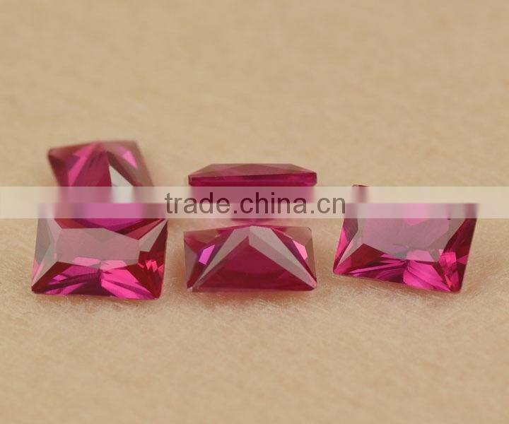 wholesale price 5# triangle shape lab created corundum ruby gemstone