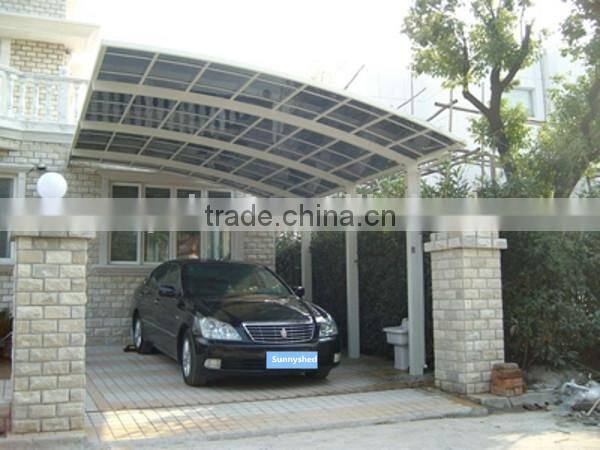 Aluminum single carport with polycarbonate high quality