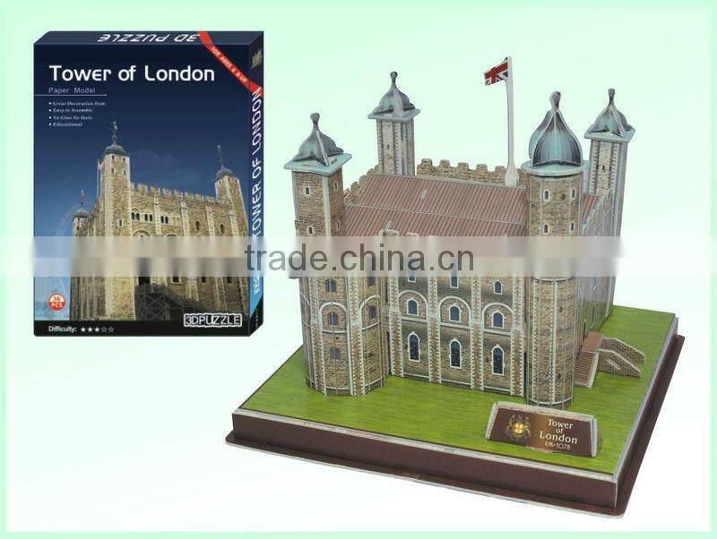 2013 hotsale ship alarm clock 3d puzzle games/children