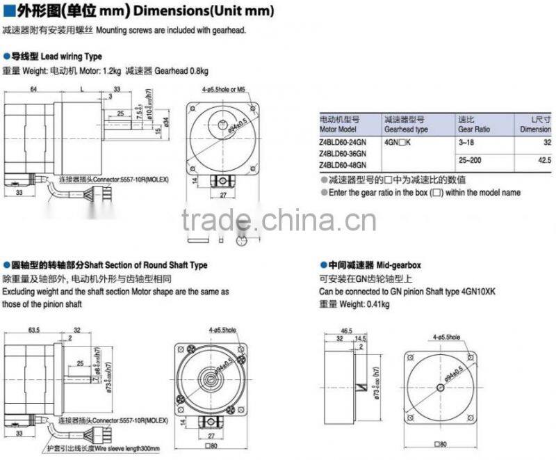 Brushless 24v brushless dc motor china