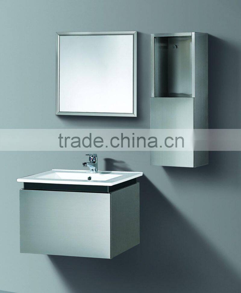 customized pvc bathroom cabinet wood color