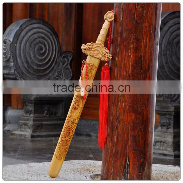 The lucky sword, the peach wood sword, wood crafts, home -guarding and fengshui, for security and peace home decoration
