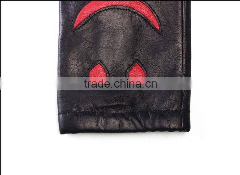 Nappe soft leather customized kids winter leather glove factory