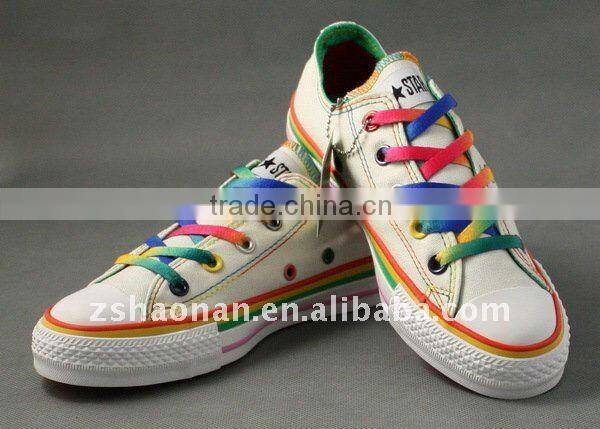 High quality fashion customized flat waxed shoelaces