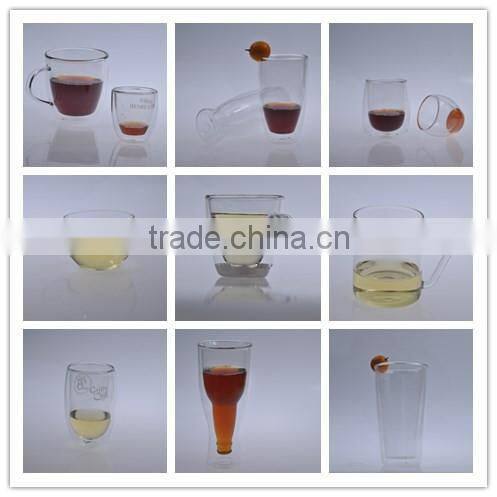 heat-resistant double wall glass cup