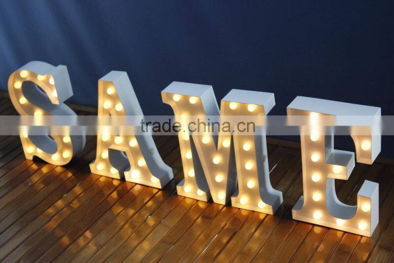 High quality metal christmas wedding marquee letter table decoration