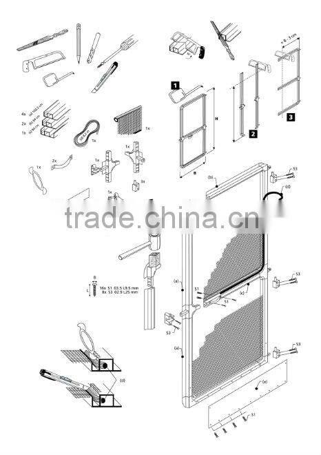 Insect screen for door SMS TIANJIN LUCHENG